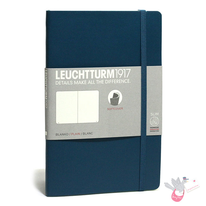 LEUCHTTURM1917 Composition Notebook Soft Cover - B6 - Plain - Pacific green
