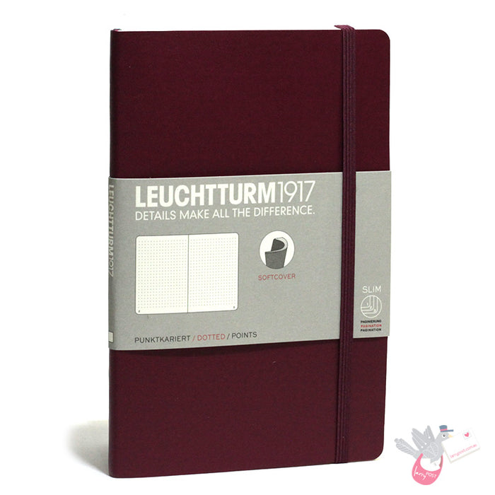 LEUCHTTURM1917 Composition Notebook Soft Cover - B6 - Dotted - Port Red
