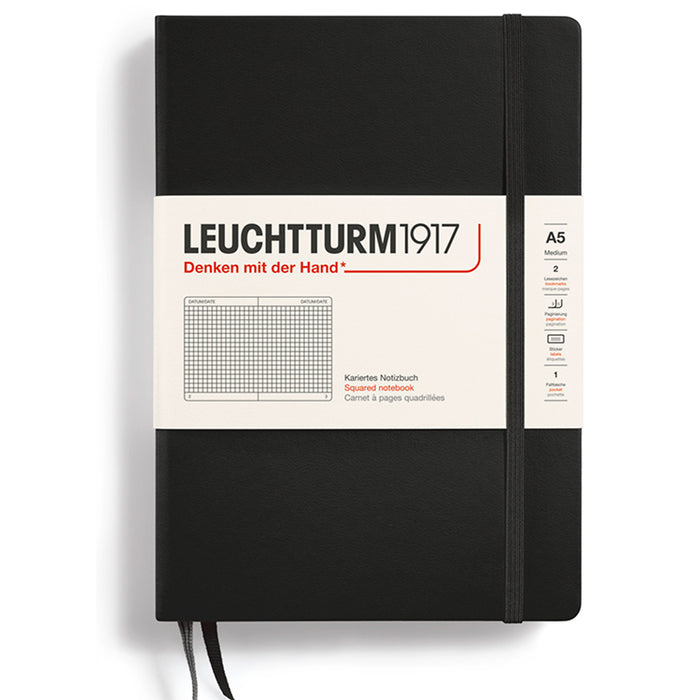 LEUCHTTURM1917 Classic Hard Cover - Medium - Squared - Black