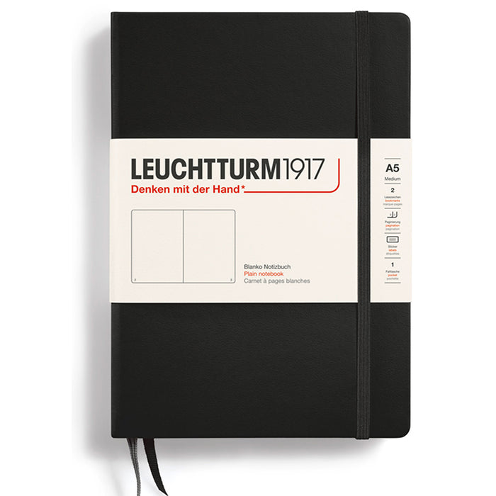 LEUCHTTURM1917 Classic Hard Cover - Medium A5 - Plain - Black