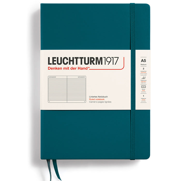 LEUCHTTURM1917 Classic Hard Cover - Medium (A5) - Ruled - Pacific Green