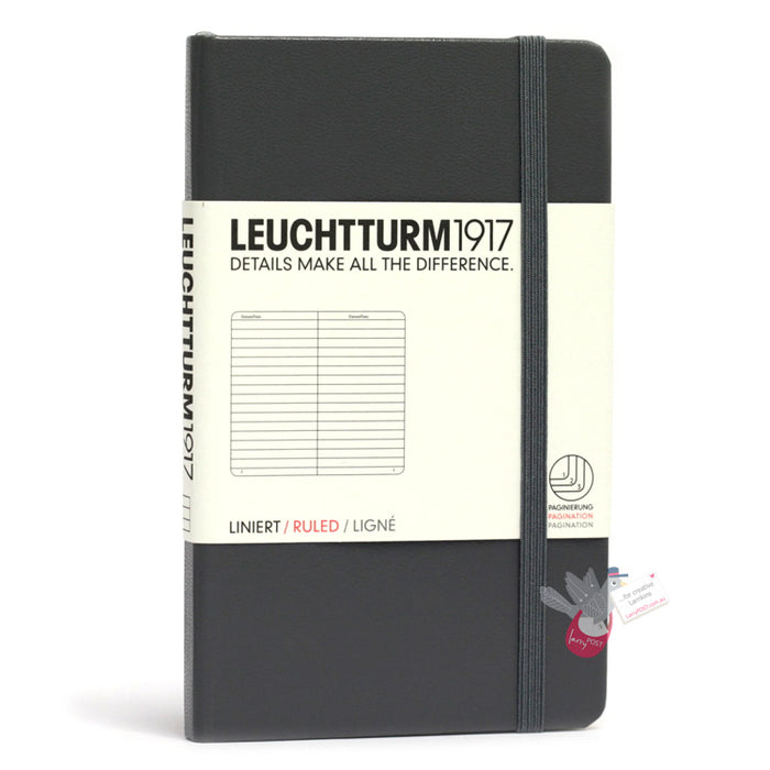LEUCHTTURM1917 Classic Hard Cover - Pocket A6 - Ruled - Anthracite
