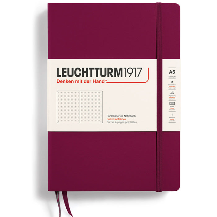 LEUCHTTURM1917 Classic Hard Cover - Medium (A5) - Dotted - Port Red