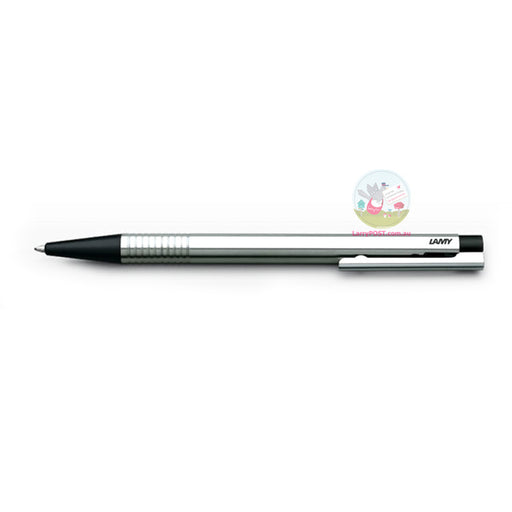 LAMY Logo Ballpoint Pen - Polished Stainless Steel / Matt Black Tip