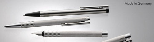LAMY Logo Ballpoint Pen - Polished Stainless Steel / Matt Black Tip
