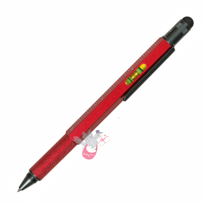 MEMMO Level Stylus Tool Pen - Ballpoint - Red