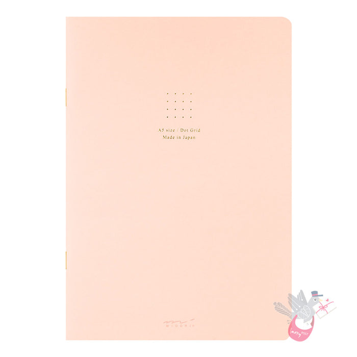 MIDORI - Cahier Journal - 56 Pages - Dotted - A5 - Pink - Pack of 5