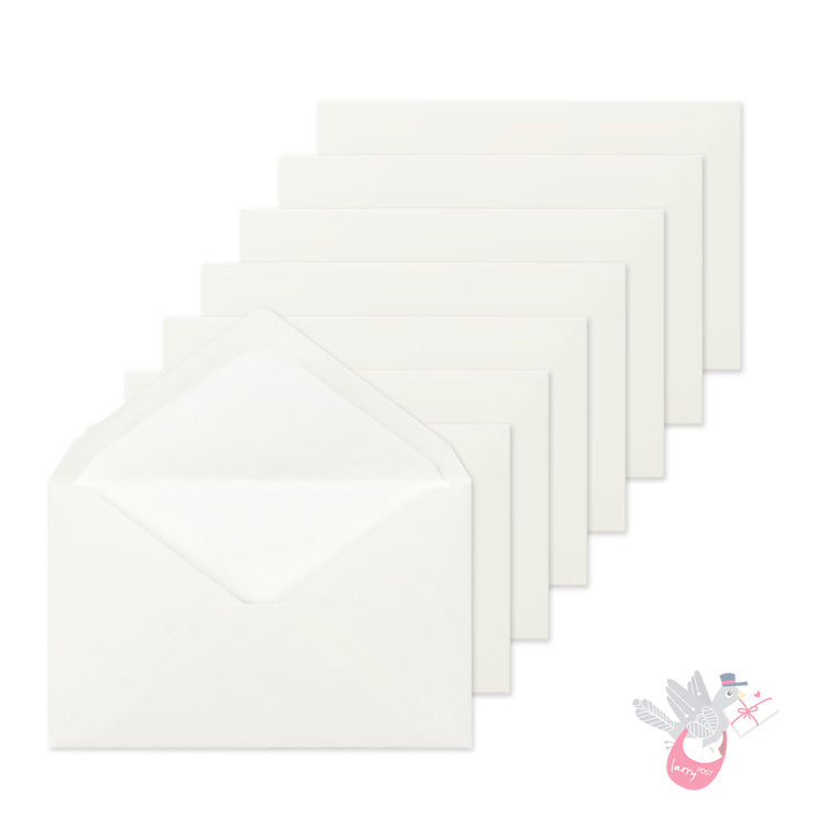 MIDORI - MD Paper Cotton - Double Envelope - Cream - Pack of 8
