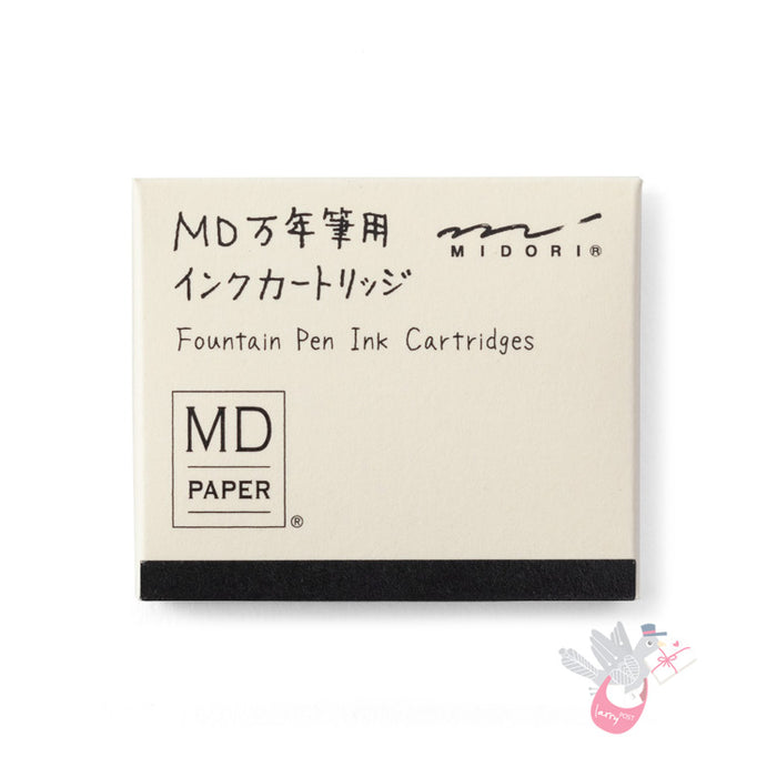 MIDORI Ink Cartridges - Black - Pack of 6
