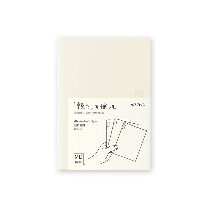 MIDORI - Notebook - Light - A6 - Blank (pack of 3)