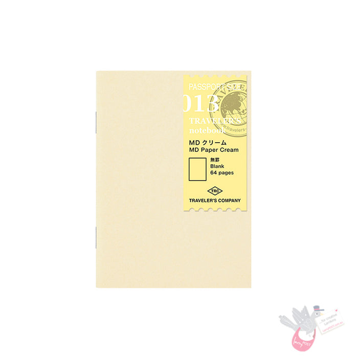 Traveler's Company - Inserts - Passport Size - 013 Blank Cream Paper