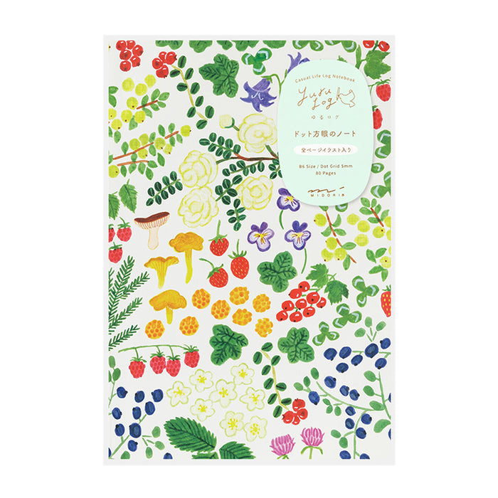 MIDORI - Yuru Log - Soft Cover Notebook - B6 - Dotted - Scandi