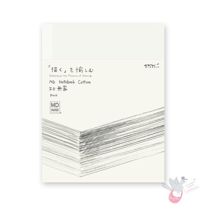 MIDORI - MD Notebook Cotton - 200 Pages - Plain Pages - F0 Size (18×14cm)