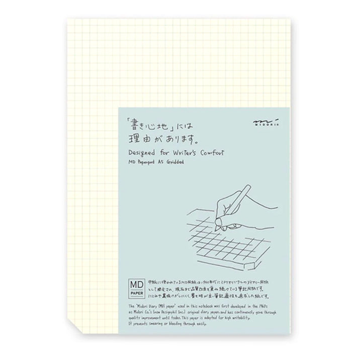 MIDORI - Paper Pad - 90 Sheets - Grid - A4