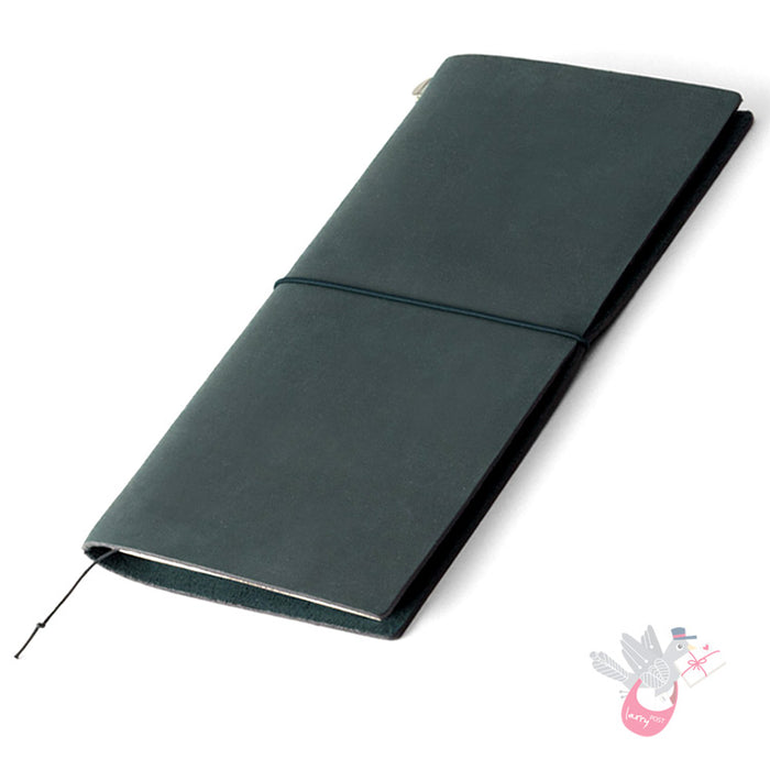 Traveler's Company Leather Notebook - Regular Size Starter Kit - Blue
