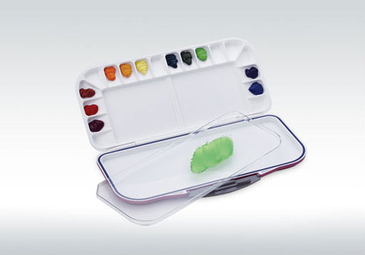 Silicone seal (blue) to help keep paint moist