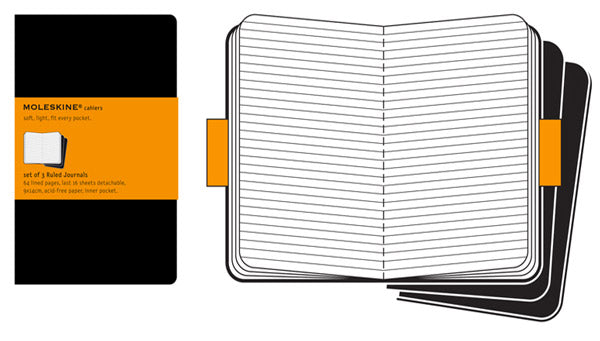 MOLESKINE Cahier Ruled - Pocket (A6) - Black