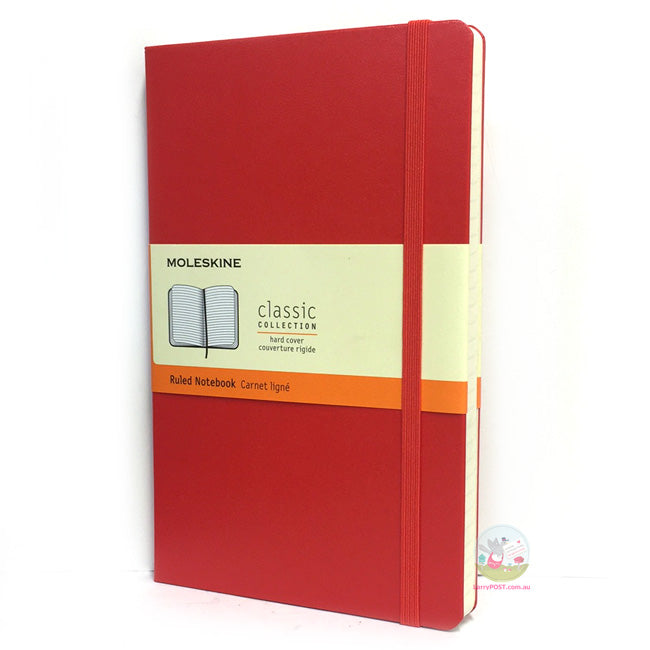 MOLESKINE Classic Hard Cover Notebook - Ruled (A5) - Red