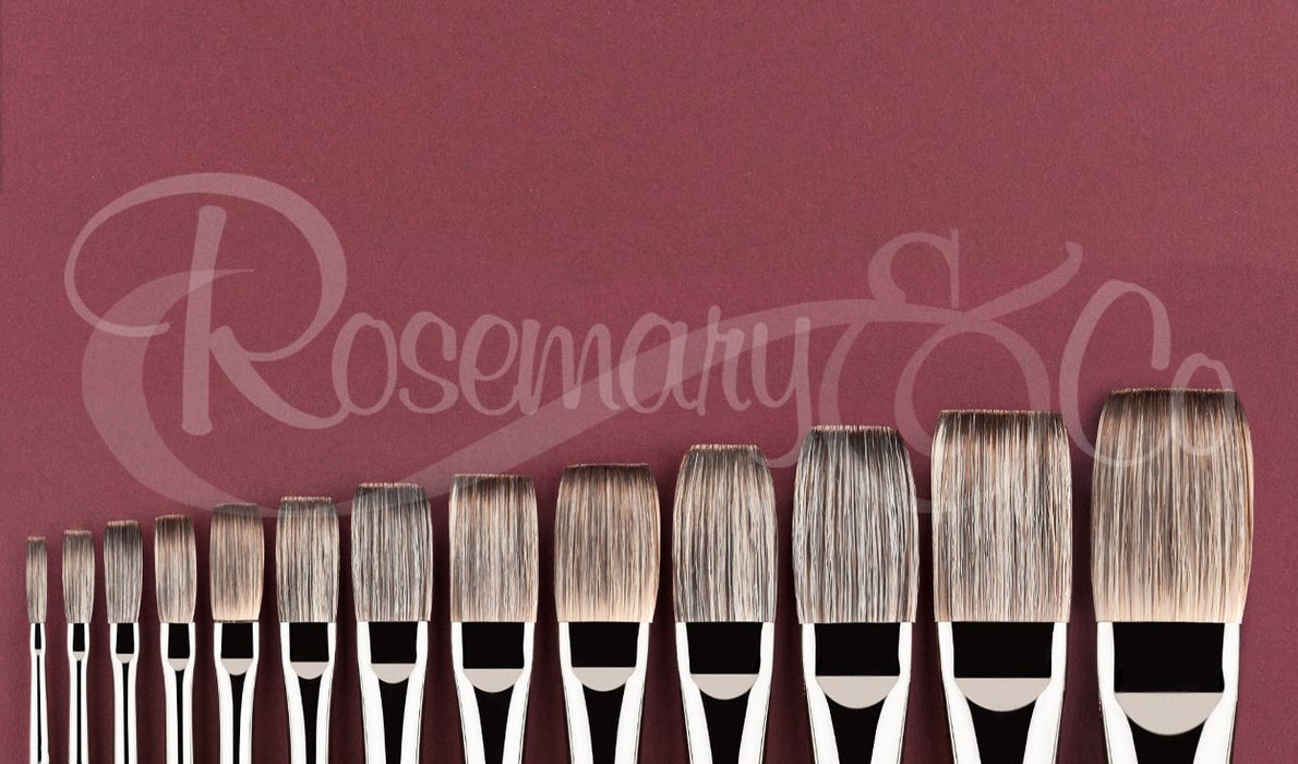 ROSEMARY & CO Series 279 - Master's Choice for Oils - Badger - Long Handle - Size 3 (5.8 x 18.6mm)