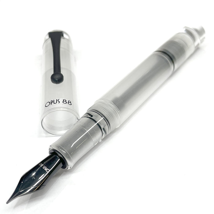 OPUS 88 Demonstrator Fountain Pen - Clear - 1.5 Italic (stub) Nib
