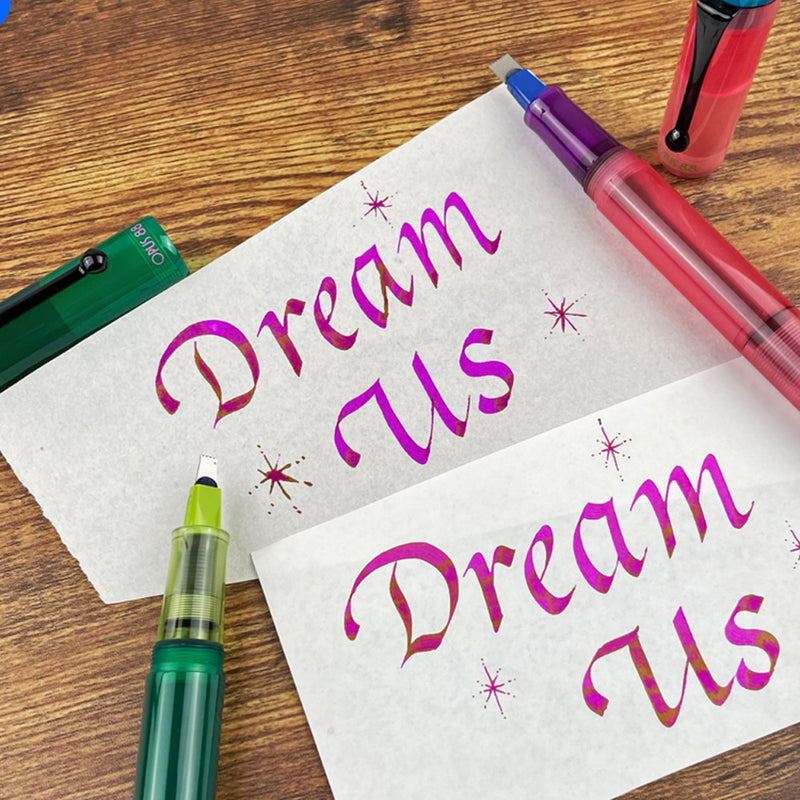 OPUS 88 Demonstrator Fountain Pen - Pink - Extra Fine Flex Nib