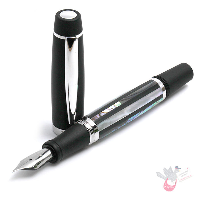 OPUS 88 Shell Fountain Pen - Stripe - Medium Nib