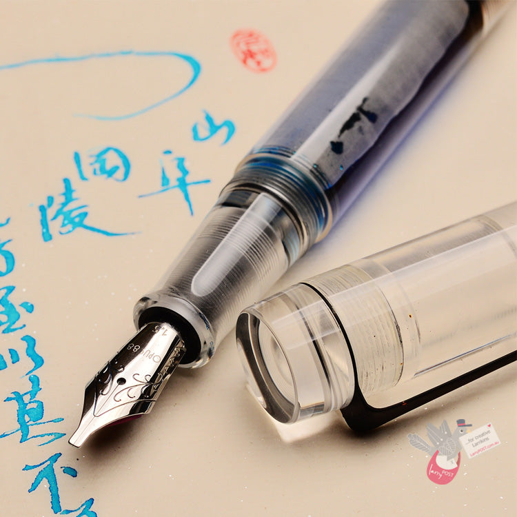 OPUS 88 Demonstrator Fountain Pen - Clear - 1.5 Italic (stub) Nib
