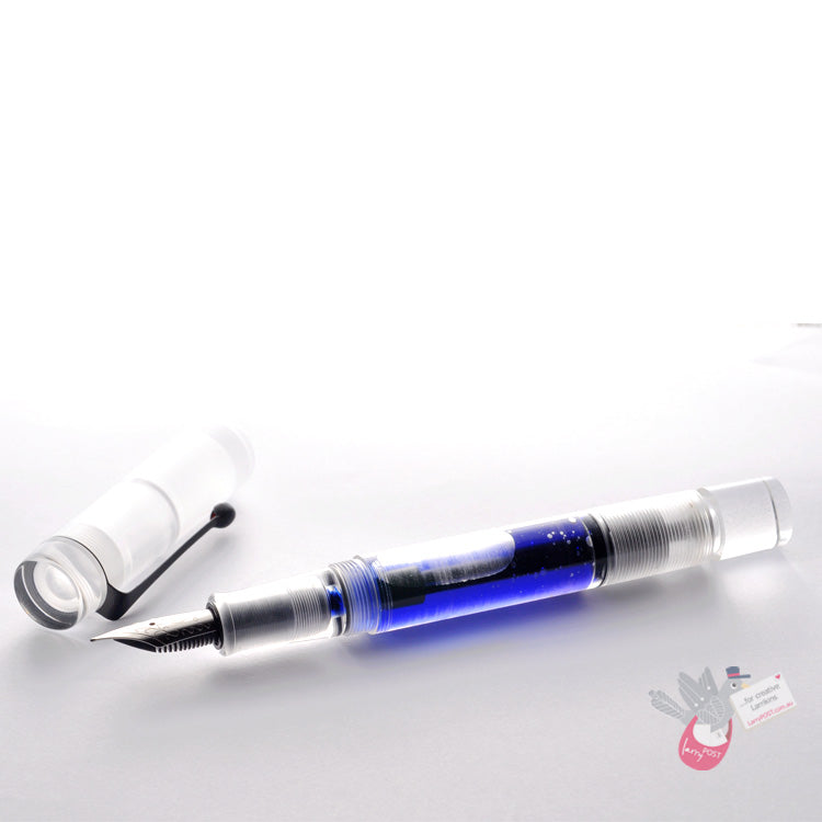 OPUS 88 Demonstrator Fountain Pen - Clear - 1.5 Italic (stub) Nib