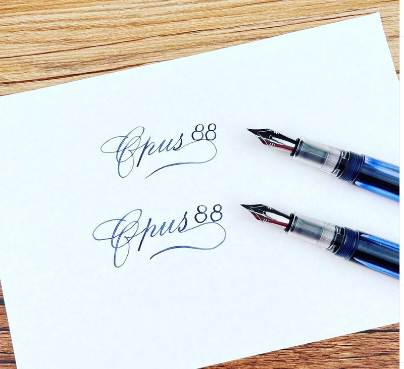 OPUS 88 Demonstrator Fountain Pen - Pink - Fine Nib (2024 Edition)