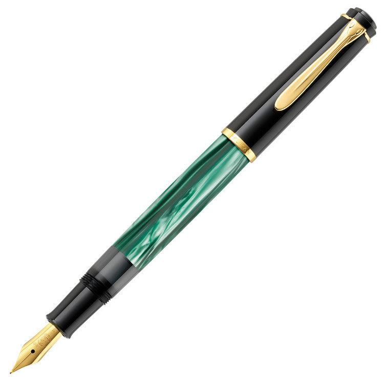 PELIKAN Classic M200 Fountain Pen - Green Marbled - Fine