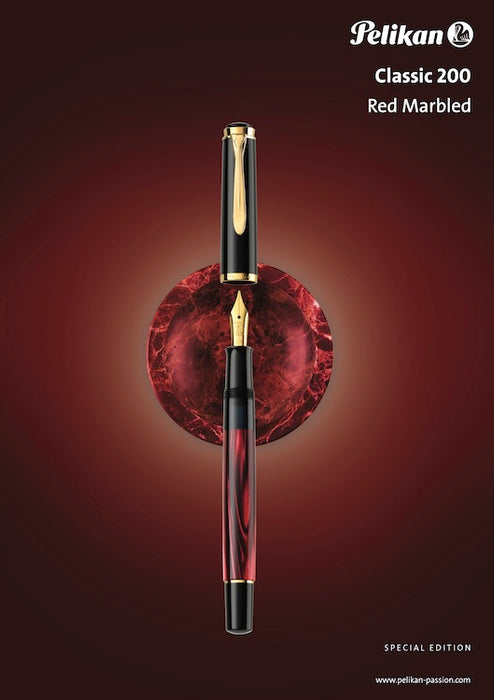 PELIKAN Classic M200 Red Marbled (SE) Fountain Pen