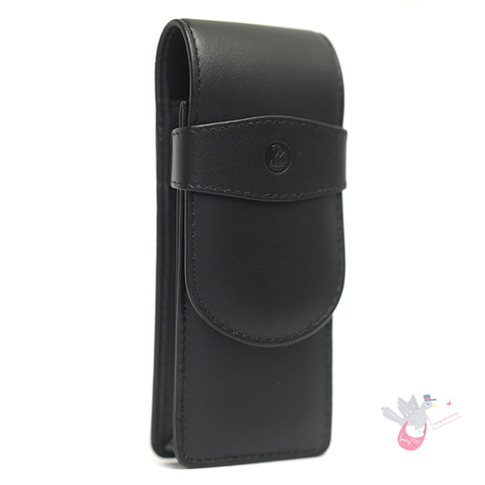 PELIKAN Black Leather Pen Pouch - Triple