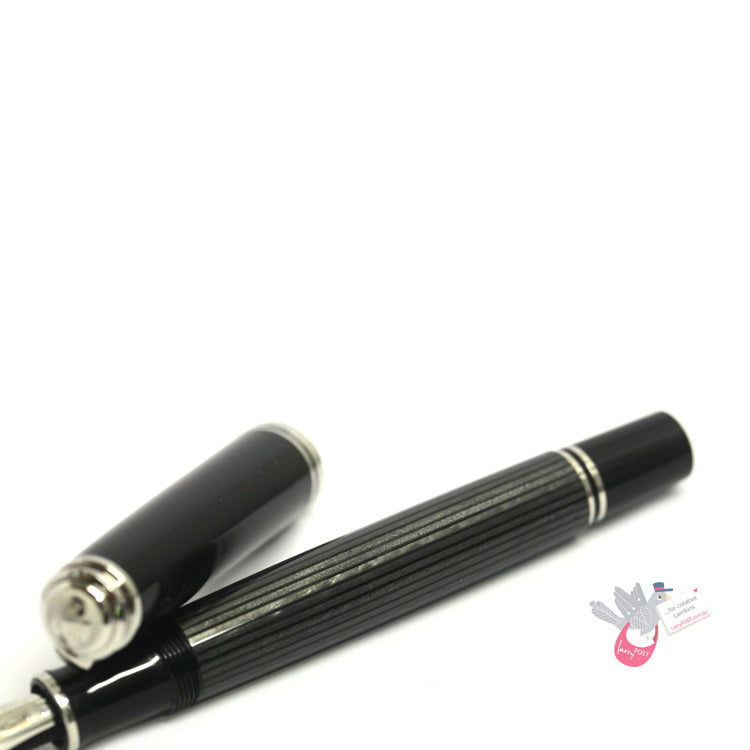 PELIKAN Souveran M805 Stresemann Fountain Pen - Anthracite/Palladium Trim