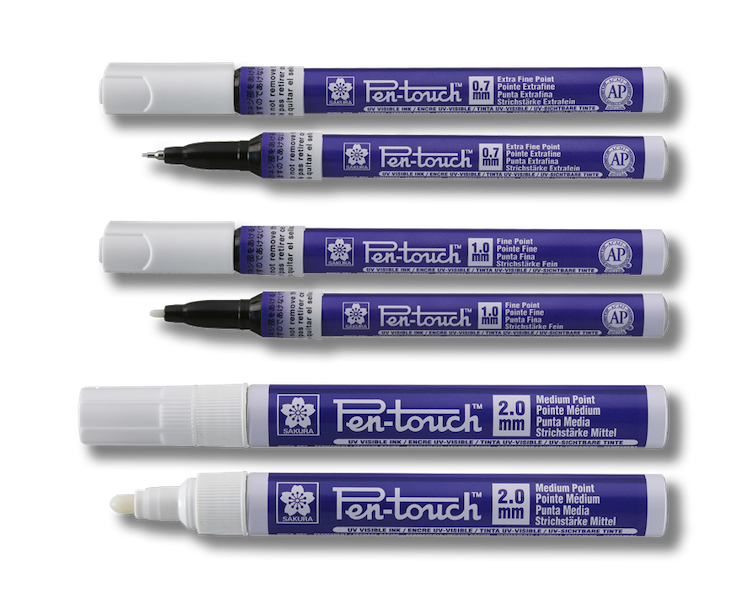 SAKURA Pen-Touch Permanent Marker - Medium (2.0mm) - UV-Blue Invisible Ink