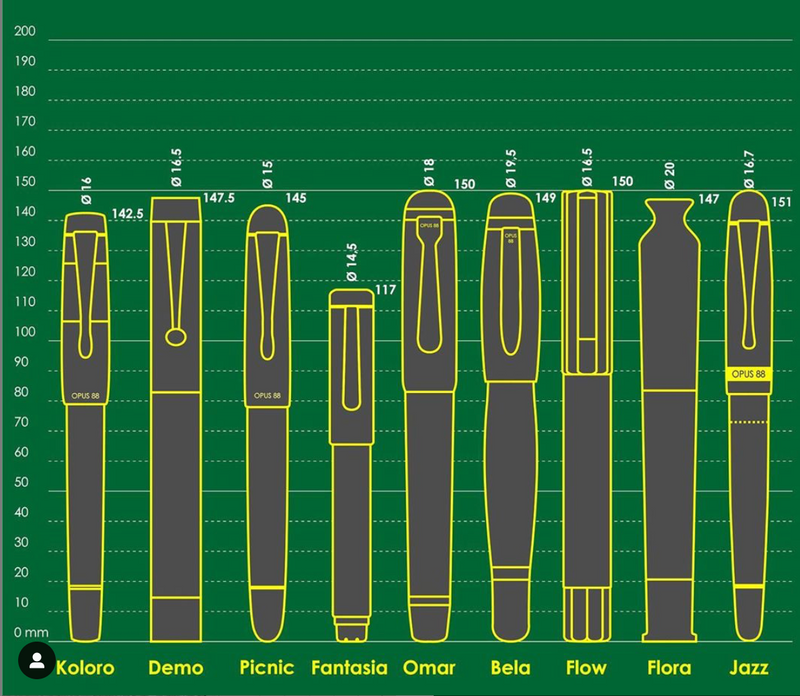 OPUS 88 OMAR Fountain Pen - Pumpkin - Fine Nib