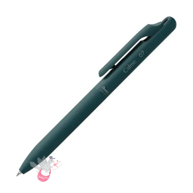 PENTEL Calme Ballpoint Pen (0.7mm) - Turquoise Blue (Black ink)
