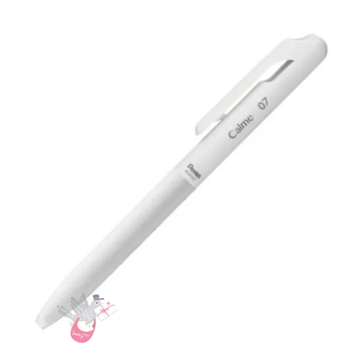 PENTEL Calme Ballpoint Pen (0.7mm) - White (Black ink)