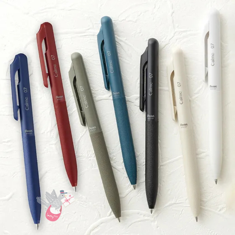 PENTEL Calme Ballpoint Pen (0.7mm) - Khaki (Black ink)