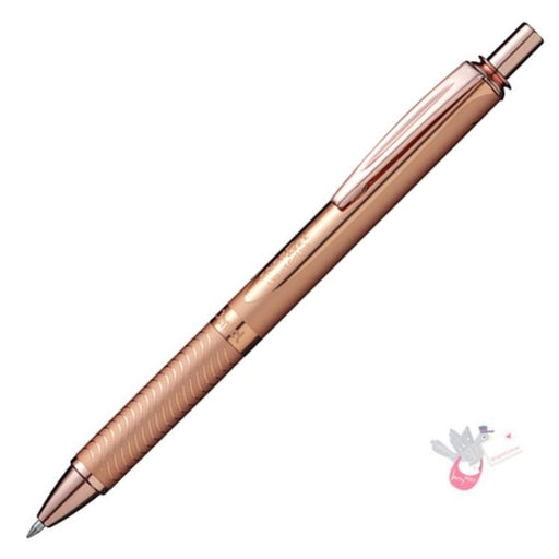 PENTEL Energel Retractable Gel Pen (BL407) - Pink Gold Barrel - 0.7mm - Gift Box