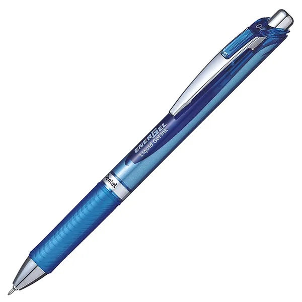 PENTEL Energel Retractable Gel Roller Pen (BLN74) - Needle Tip 0.4mm - Blue
