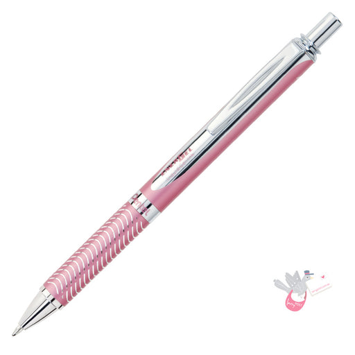 PENTEL Energel Retractable Gel Pen - Pink Barrel - 0.7mm - Metal Gift Box