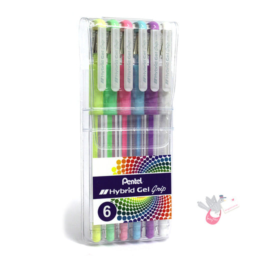 PENTEL Gel Pen Hybrid Gel 0.8mm Wallet x 6 G