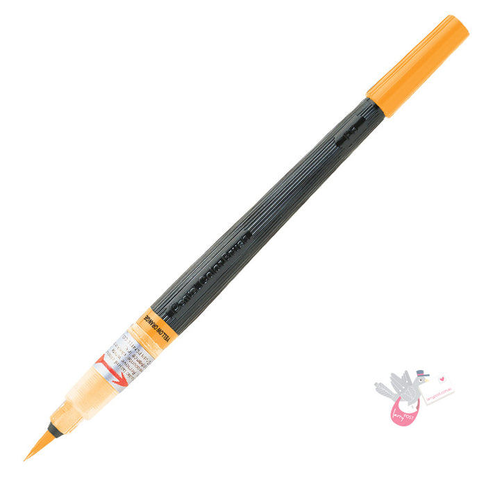 PENTEL Colour Brush Pen - Yellow Orange