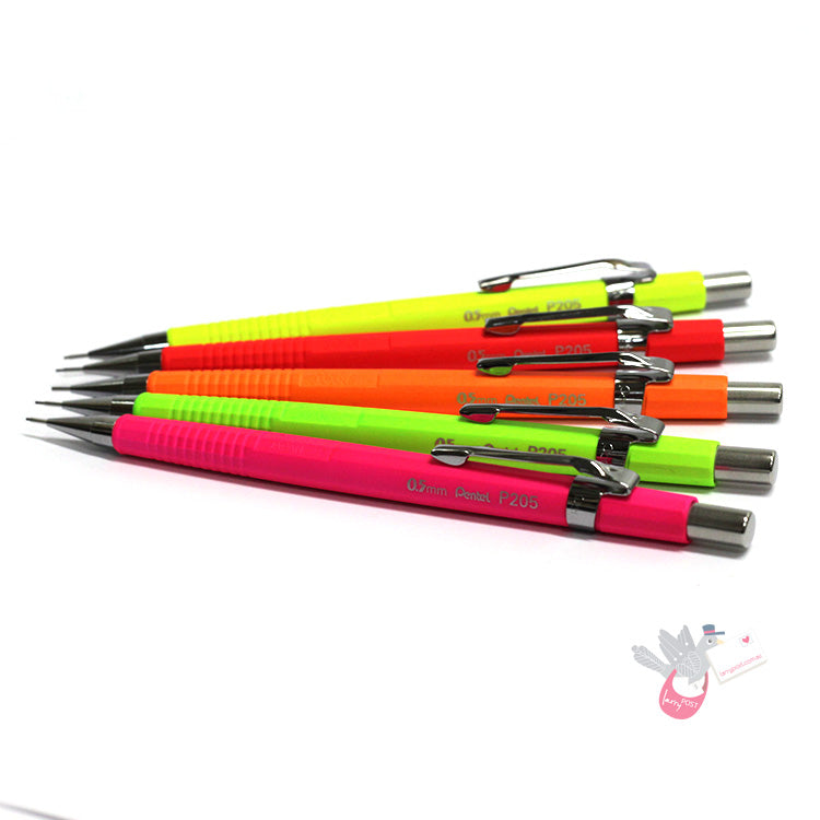 PENTEL Mechanical Drafting Pencil (P205) - Fluro Yellow - 0.5mm