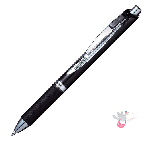 PENTEL Permanent Energel Retractable Metal Tip 0.7mm Black