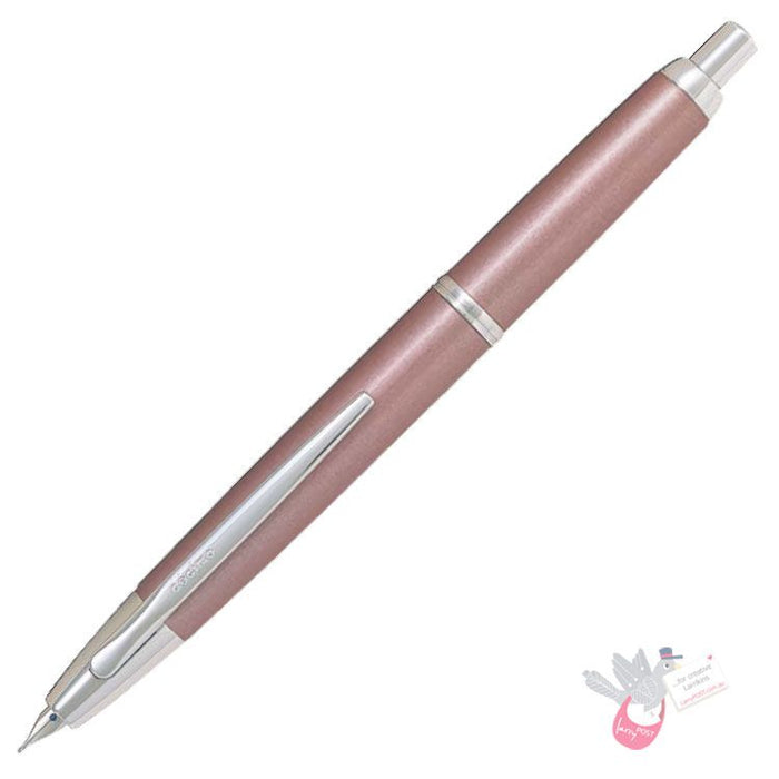 PILOT Capless Decimo Fountain Pen (18ct Gold Nib & Converter-40) - Champagne Pink - Extra Fine Nib