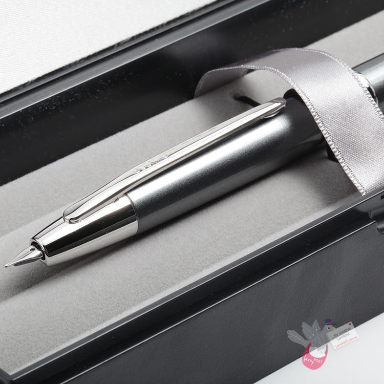 PILOT Capless Decimo Fountain Pen (18ct Gold Nib & Converter-40) - Grey - Fine Nib