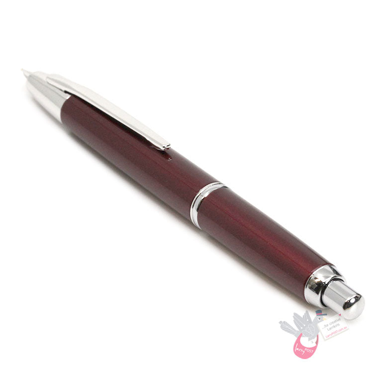 PILOT Capless Decimo Fountain Pen (18ct Gold Nib & Converter-40) - Red - Medium Nib
