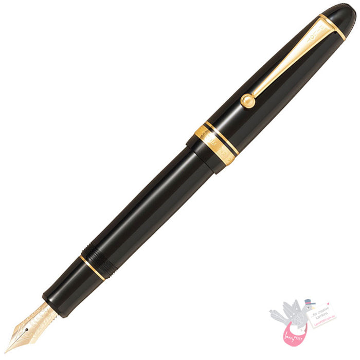 PILOT Custom 742 Fountain Pen (14ct Gold Nib - size 10, Con-70) - Black - WA (Waverly) Nib