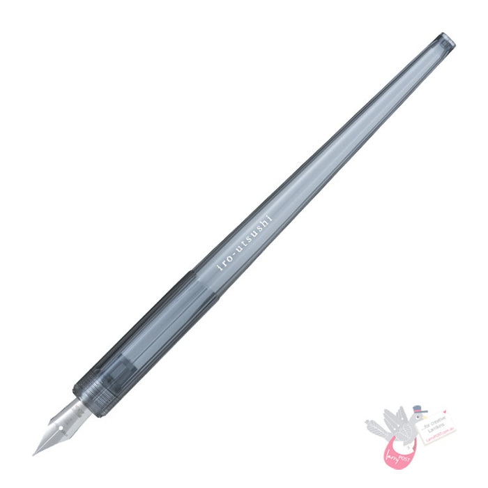 PILOT Iro-Utsushi Dip Pen - Resin Nib Holder with Stainless Steel Nib (14.4cm length) - Clear Grey - Fine Nib